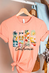 US3001P-E3061CA California State Brushstroke Graphic Plus Tee $16