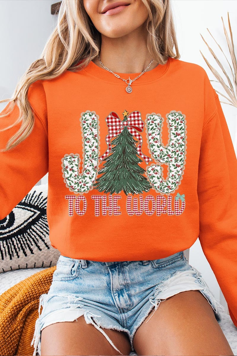 UL180-E3213 Joy to the World Graphic Sweatshirt $20