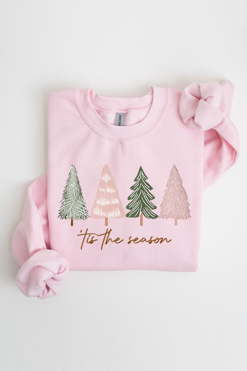 UL180-E3218 Rustic Christmas Trees Graphic Sweatshirt $20