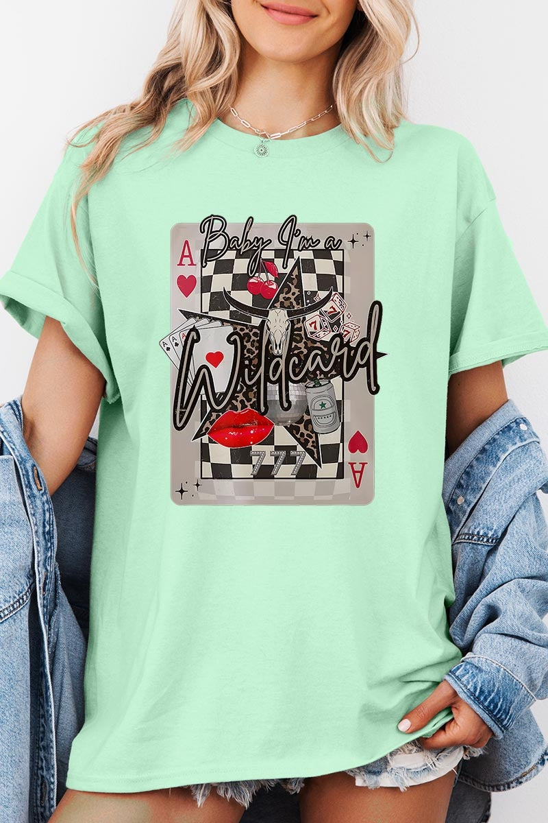 5000P-E3099 Retro Wildcard Graphic Plus Heavy Cotton Tee $12.75