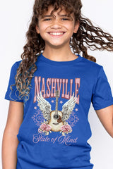 US3001Y-E3157Z Nashville Rose Kids Graphic Tee $11