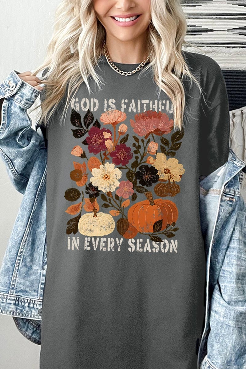 5000P-E3171 Faithful In Every Season Graphic Plus Heavy Cotton Tee $12.75
