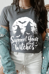 US3001P-E3161 Local Witches Halloween Graphic Plus Tee $16