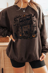 UL180P-E3122 Bookstore Halloween Graphic Plus Sweatshirt $25