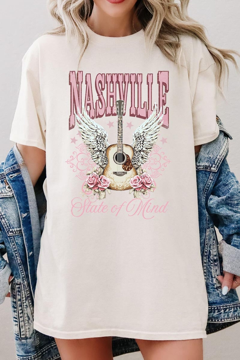 5000P-E3157 Nashville Rose Graphic Plus Heavy Cotton Tee $12.75