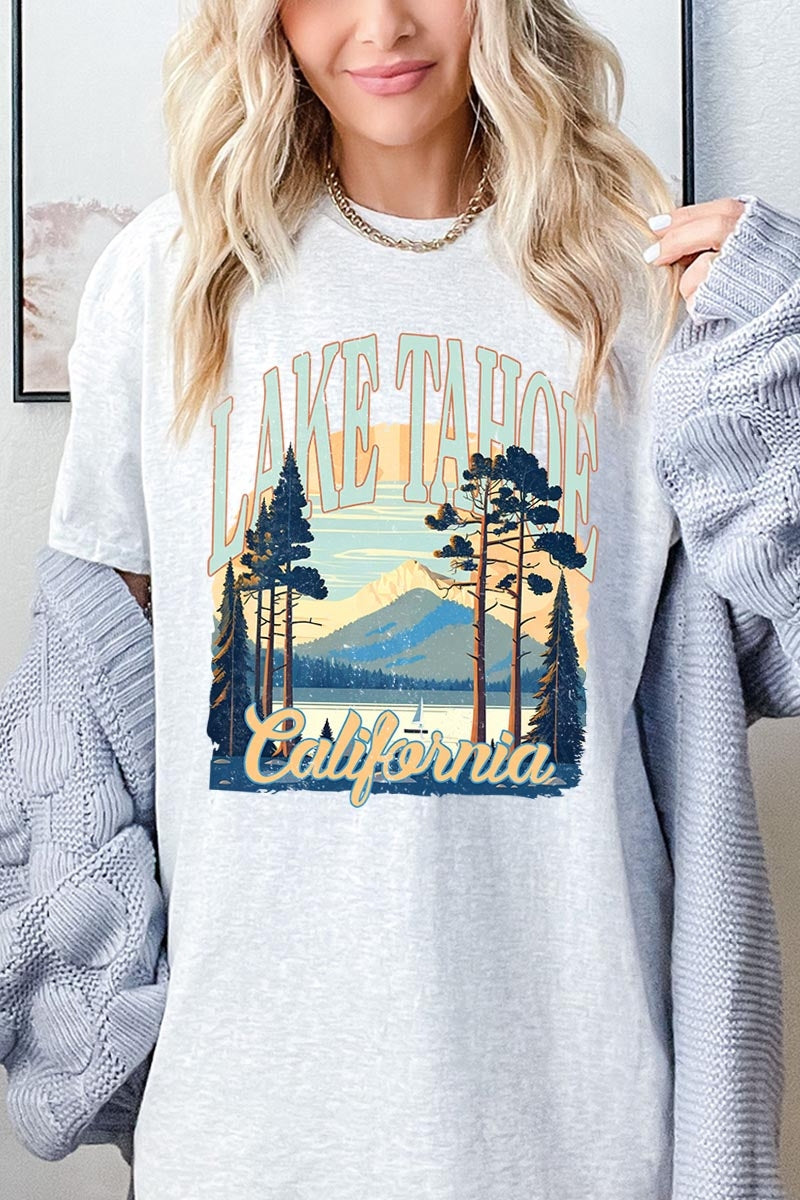 5000P-E3059 Lake Tahoe Graphic Plus Heavy Cotton Tee $12.75