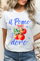 US3001-E3070 Il Pomodoro Tomato Art Graphic Tee $12.5