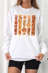 UL240-E3110 Brushstroke Boho Fall Graphic Long Sleeve Tee $13.75