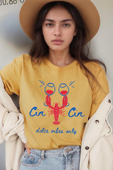US3001-E3069 Cin Cin Lobster Celebration Graphic Tee $12.5