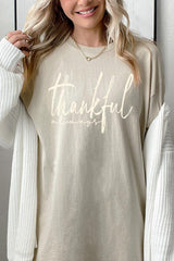 5000-E3170 Thankful Graphic Heavy Cotton Tee $9