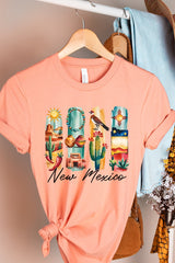 US3001P-E3061NM New Mexico State Brushstroke Graphic Plus Tee $16