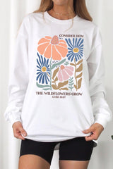 UL240P-E3067 Consider the Wildflowers Plus Long Sleeve Tee $17