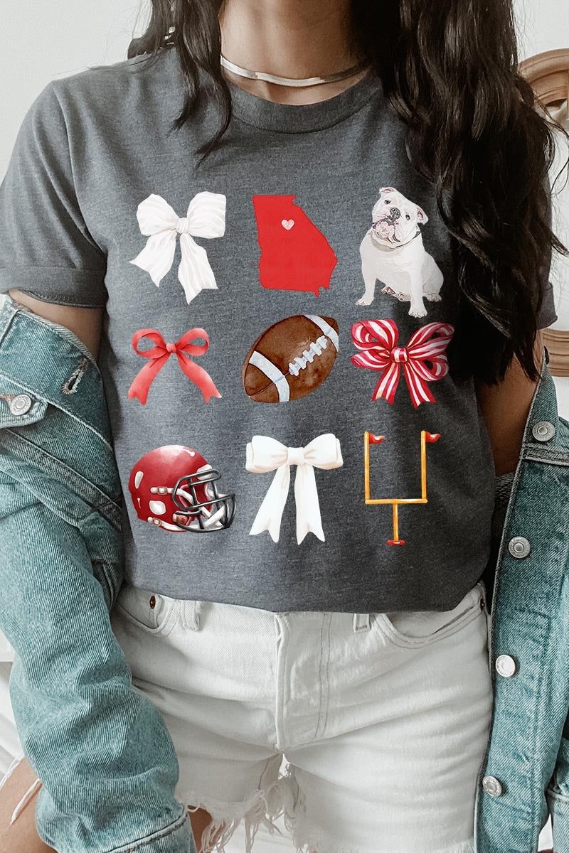 US3001-E3080 Georgia Football Graphic Tee $12.5