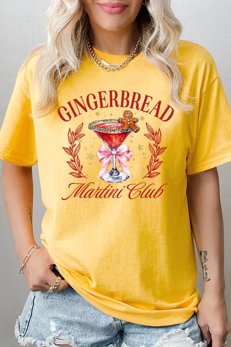 5000P-E3216 Gingerbread Martini Club Graphic Plus Heavy Cotton Tee $12.75