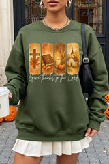 UL180-E3169 Give Thanks To The Lord Graphic Sweatshirt $20