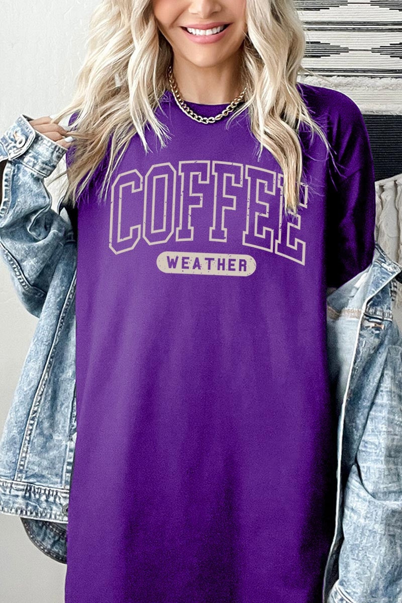5000P-E3207 Coffee Weather Graphic Plus Heavy Cotton Tee $12.75