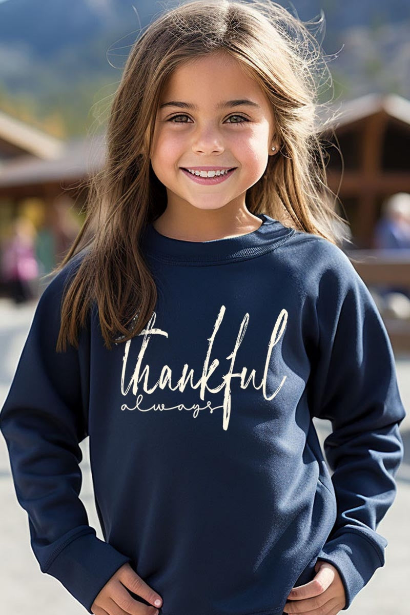 UL180B-E3170Z Thankful Kids Graphic Sweatshirt $20