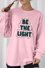 UL240P-E3202 Be the Light Christmas Graphic Plus Long Sleeve Tee $17