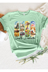 US3001P-E3061SD South Dakota State Brushstroke Graphic Plus Tee $16