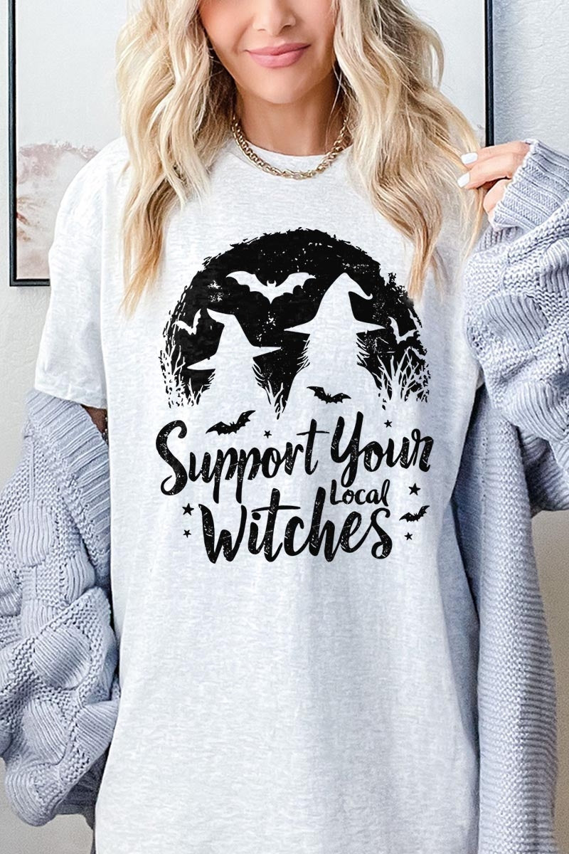 5000-E3161 Local Witches Halloween Graphic Heavy Cotton Tee $9