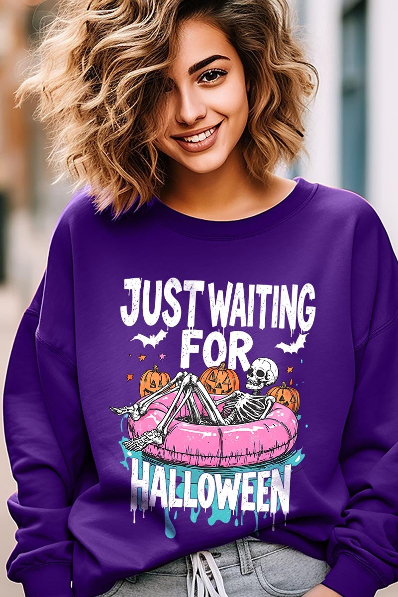 UL180-E3138 Just Waiting For Halloween Graphic Sweatshirt $20