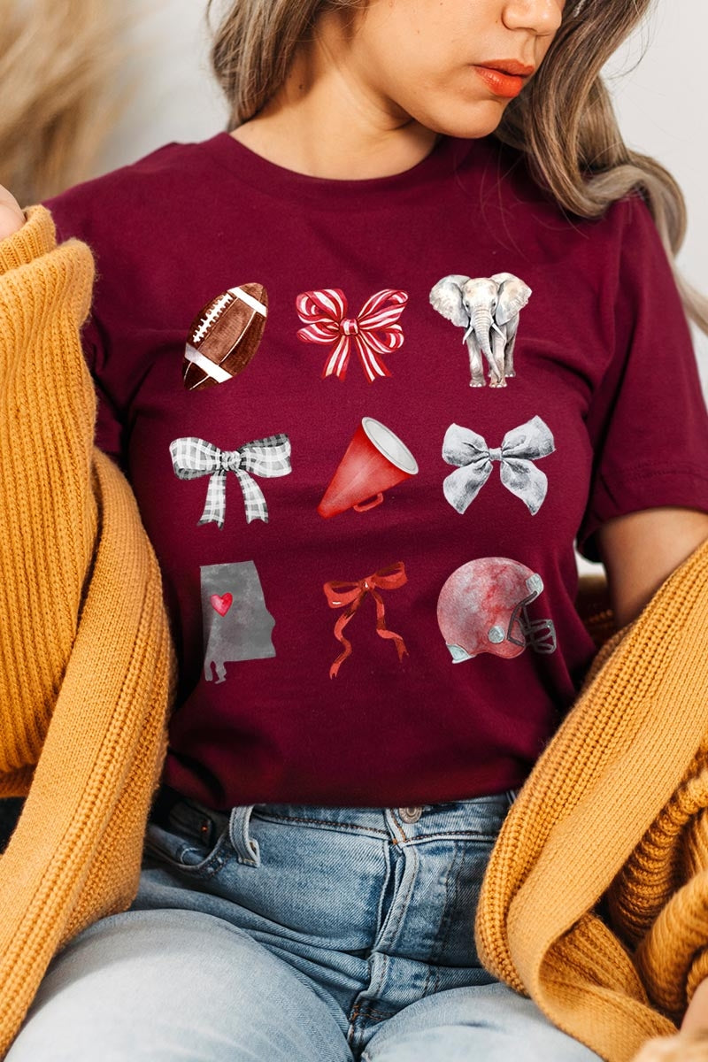 US3001P-E3076 Alabama Football Graphic Plus Tee $16