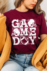 US3001-E3073 Distressed Game Day Graphic Tee $12.5