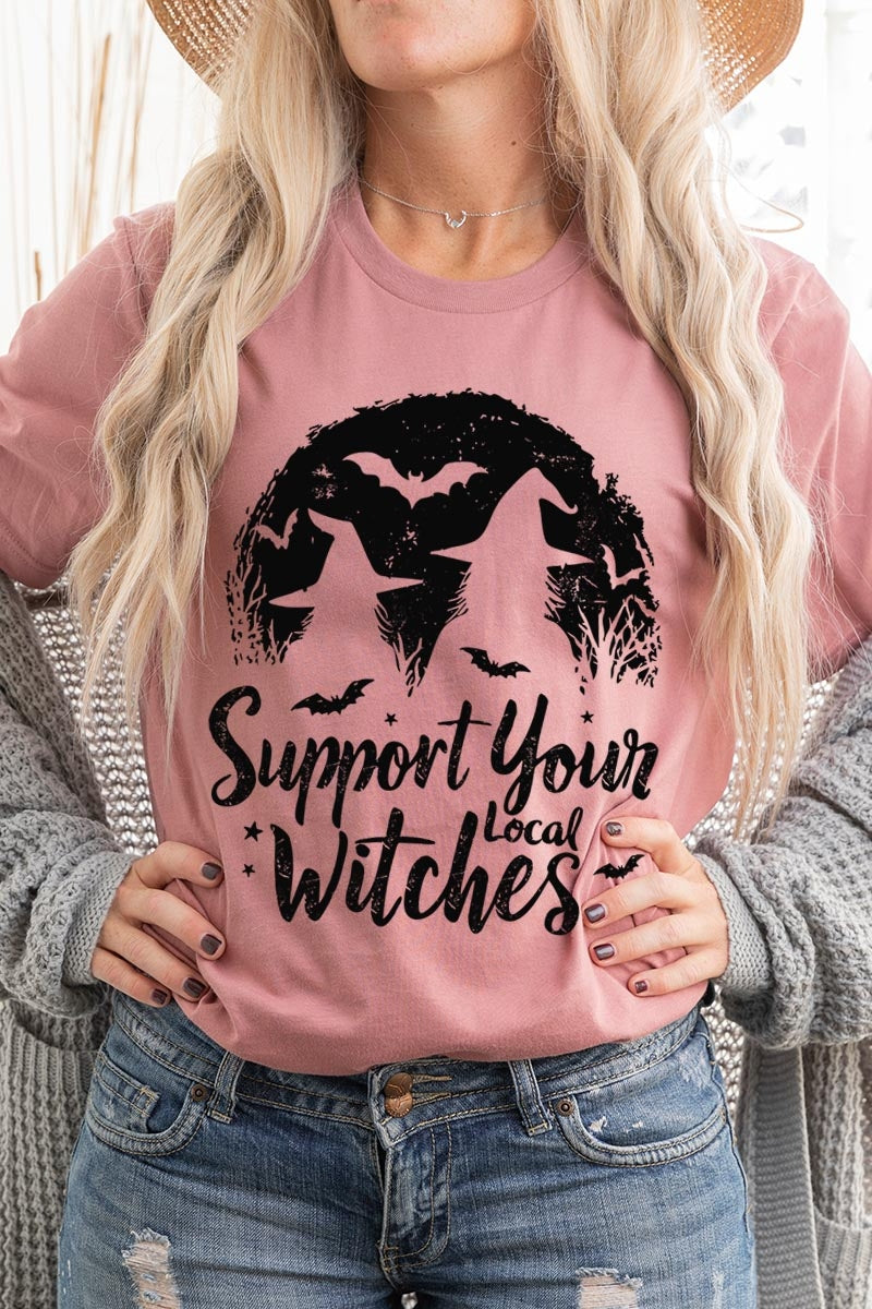 US3001-E3161 Local Witches Halloween Graphic Tee $12.5
