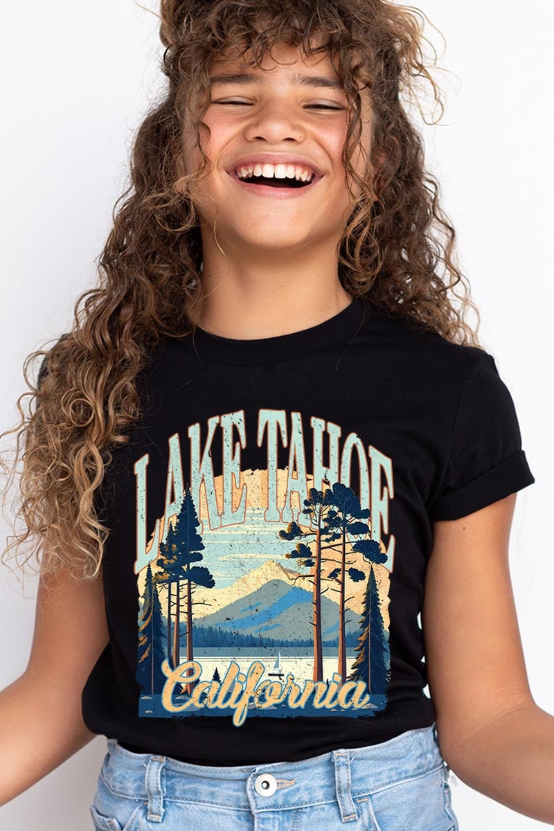 US3001Y-E3059Z Lake Tahoe Kids Graphic Tee $11