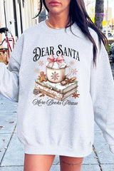 UL180-E3205 Dear Santa Books Graphic Sweatshirt $20