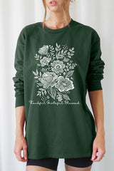 UL240-E3155 Neutral Thanksgiving Graphic Long Sleeve Tee $13.75