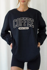 UL240-E3207 Coffee Weather Graphic Long Sleeve Tee $13.75