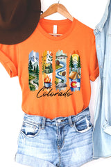 US3001-E3061CO Colorado State Brushstroke Graphic Tee $12.5