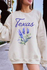 UL180-E3060 Texas Bluebonnet Graphic Sweatshirt $20