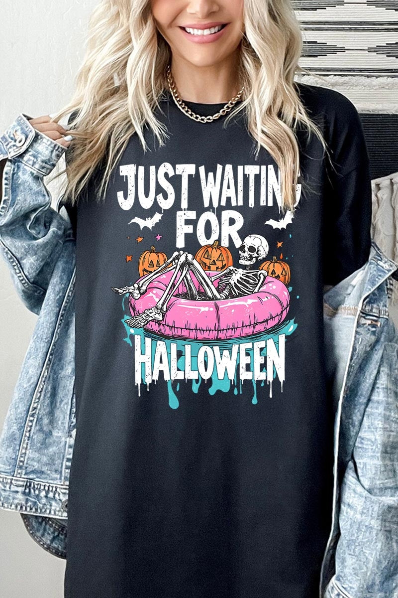 5000-E3138 Just Waiting For Halloween Heavy Cotton Tee $9