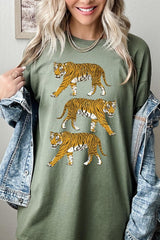 5000P-E3104 Retro Tigers Graphic Plus Heavy Cotton Tee $12.75