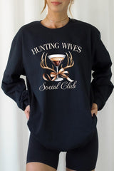 UL240P-E3191 Hunting Wives Social Club Graphic Plus Long Sleeve Tee $17