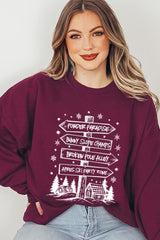 UL180-E3189 Ski Lodge Signs Graphic Sweatshirt $20