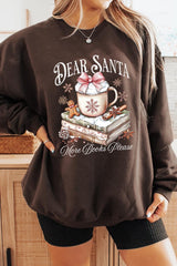 UL180P-E3205 Dear Santa Books Graphic Plus Sweatshirt $25