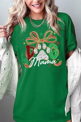 5000P-E3194 Dog Mama Christmas Paw Graphic Plus Heavy Cotton Tee $12.75