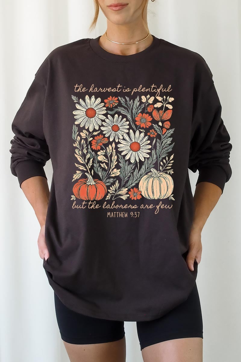 UL240P-E3173 Faith Harvest Graphic Plus Long Sleeve Tee $17