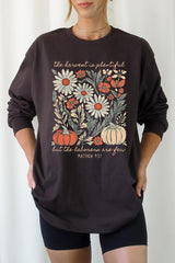 UL240-E3173 Faith Harvest Graphic Long Sleeve Tee $13.75