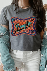 US3001P-E3144 Itu2019s pumpkin time Graphic Plus Tee $16