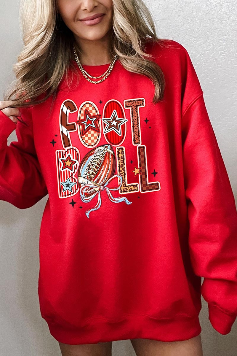 UL180-E3053 Brushstroke Football Graphic Sweatshirt $20