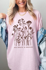 5000P-E3146 Christian Wildflower Graphic Plus Heavy Cotton Tee $12.75