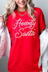5000-E3199 Howdy Santa Graphic Heavy Cotton Tee $9