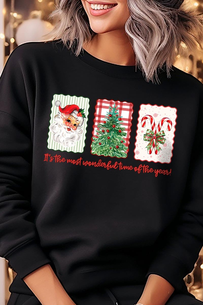 UL180-E3201 Most Wonderful Time Graphic Sweatshirt $20