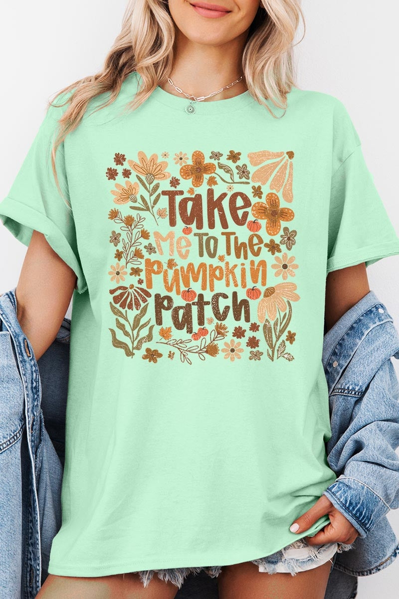 5000P-E3136 Take Me To The Pumpkin Patch Plus Heavy Cotton Tee $12.75