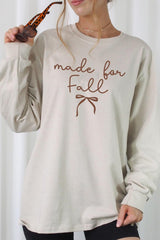 UL240P-E3151 Made For Fall Graphic Plus Long Sleeve Tee $17