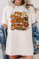 5000-E3119 Retro Fall Collage Graphic Heavy Cotton Tee $9